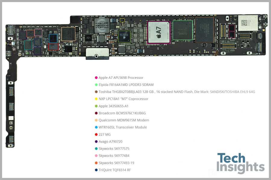 Teardown of iPad Air Reveals A7 Chip, LG Display, Qualcomm LTE