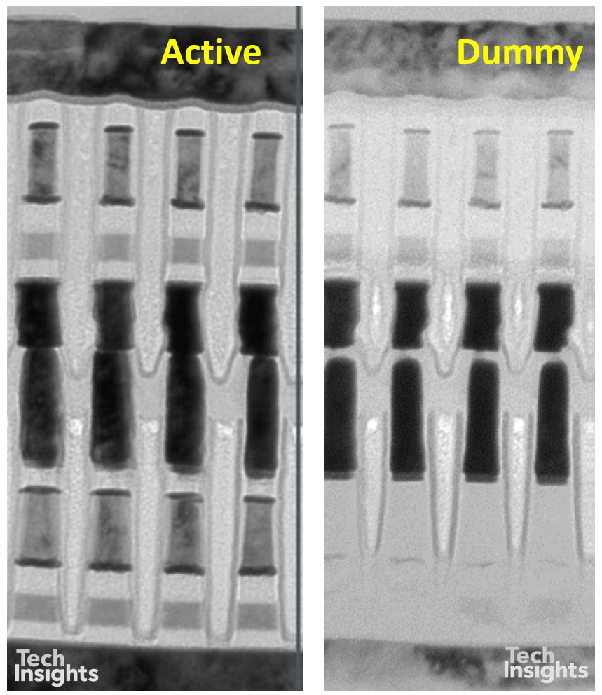 Active and dummy memory blocks in the Intel Optane 3D Xpoint