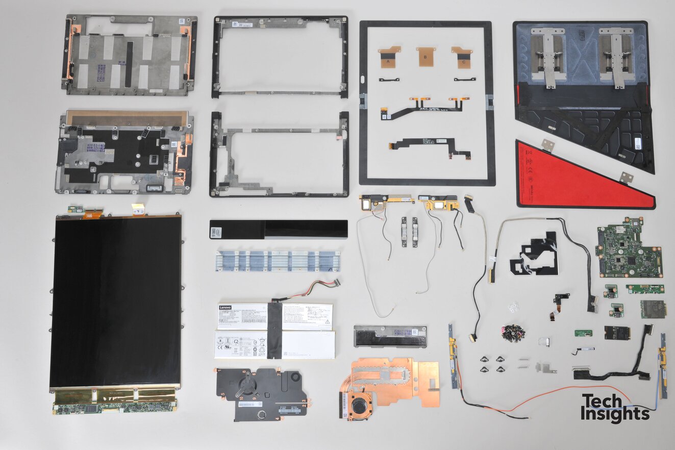 The display board of the Lenovo ThinkPad X1 Fold laptop controls the touchscreen display power controllers and more. 