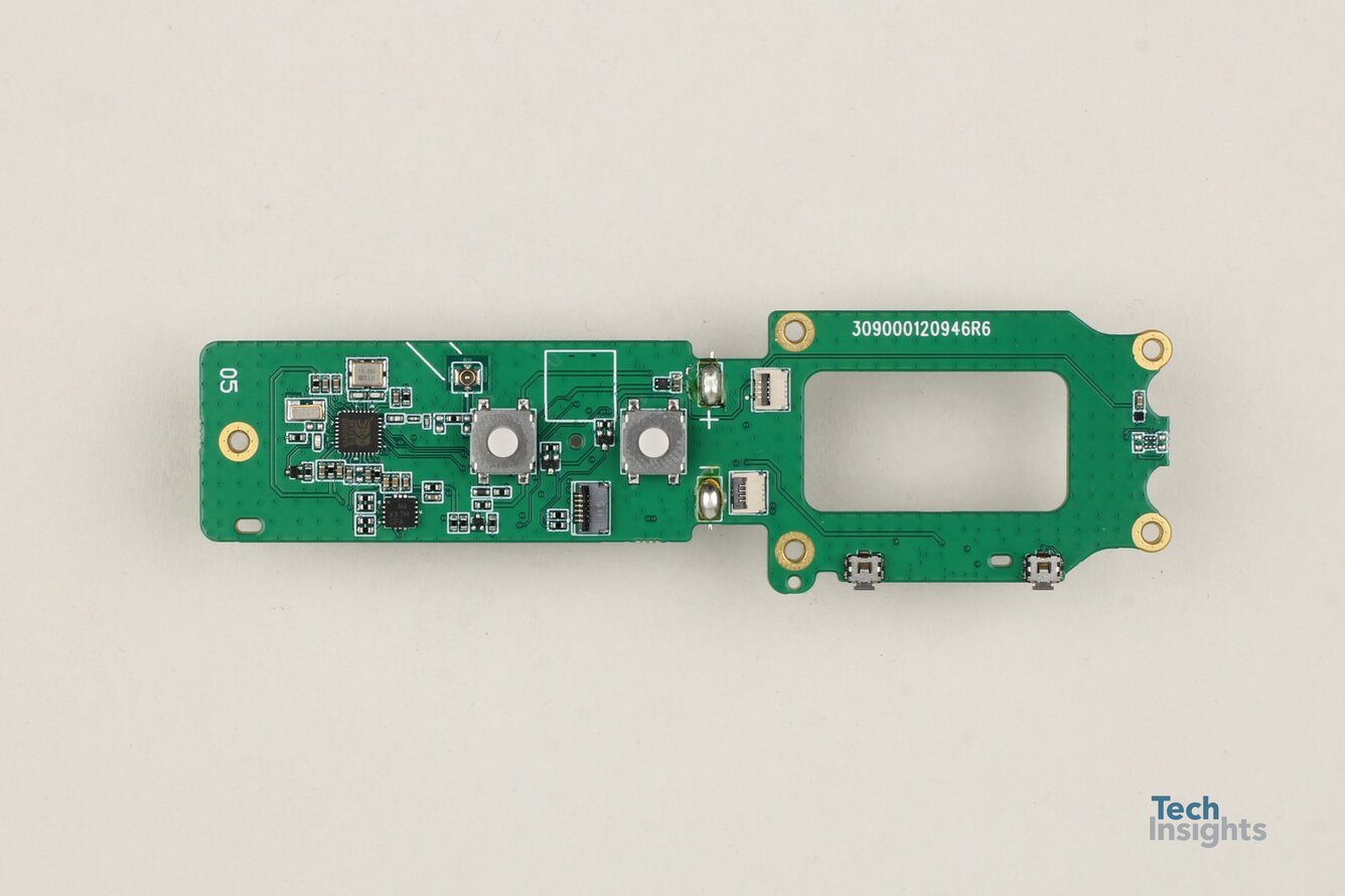 The controller board is the board that features the volume controller, buttons and trigger controls for the Lenovo Mirage VR S3 headset with sensors and management controllers.