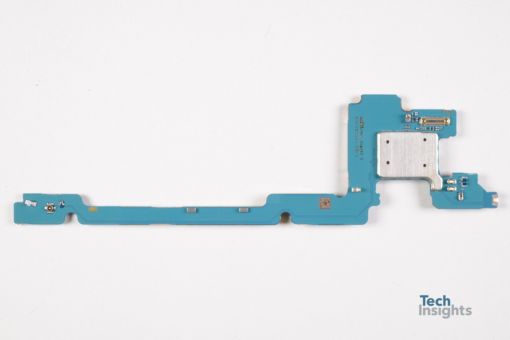 The secondary board inside the Galaxy Z Fold 5G smartphone supplies the power management for the display, audio connection and cameras.