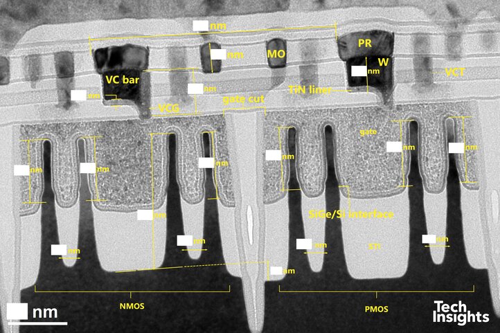 TEM Cross Section through the high-density Library Logic Block