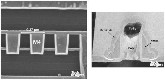 Figure 5: Cross-sections of 110-nm Nvidia Graphics Processor (300-mm wafer)