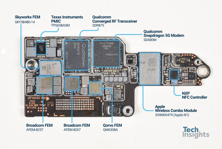 Apple iPhone 18 Pro Max with its internal rf board