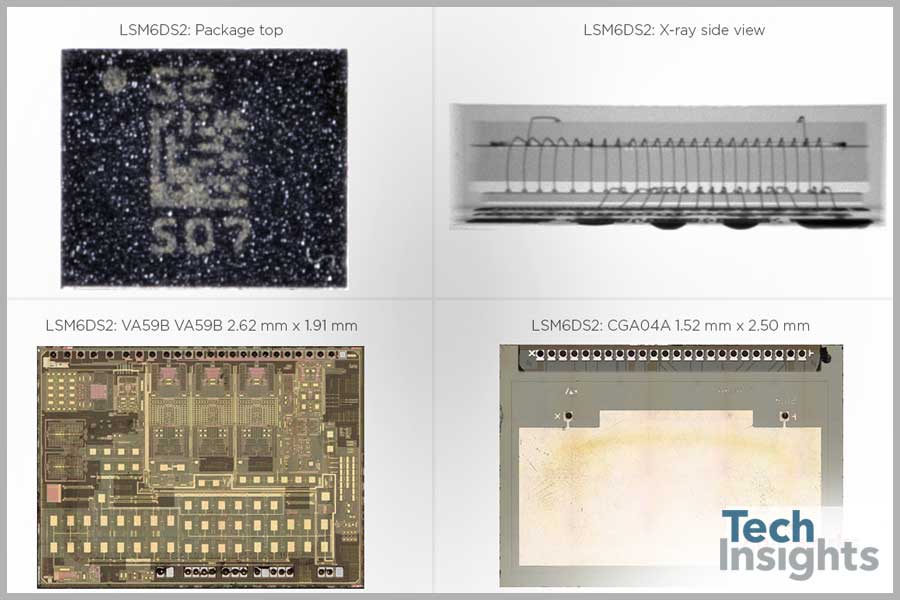 STMicroelectronics LSM6DS2 gyroscope and accelerometer is a two-chip solution