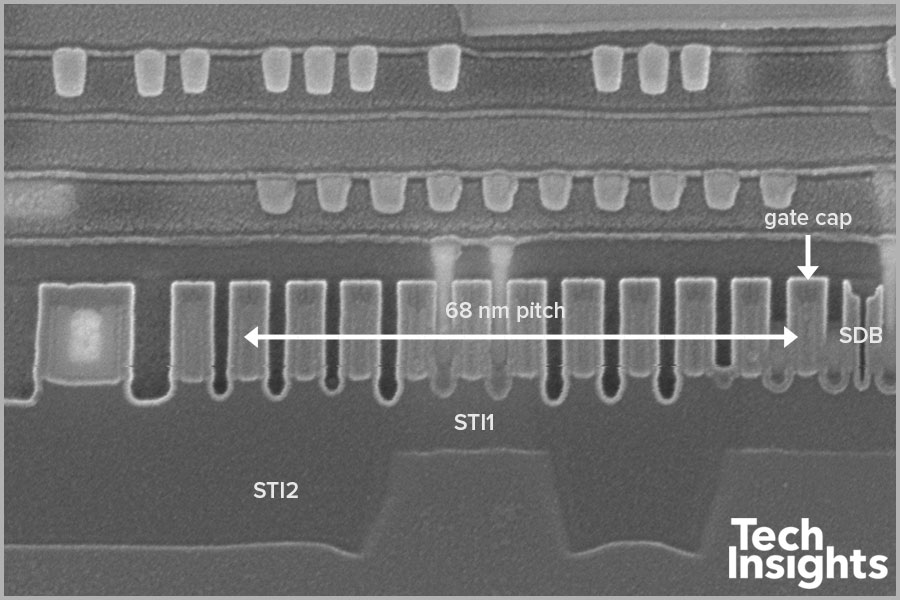 SEM cross section of the 10 nm